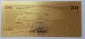 Сувенирная банкнота Золотая купюра 50$ долларов США - вид 2