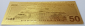 Сувенирная банкнота Золотая купюра 50$ долларов США - вид 3