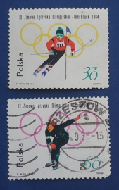 Польша 1964 IX зимние Олимпийские игры Инсбрук Sc# 1199, 1201