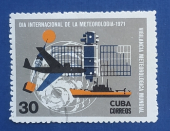 Куба 1971 Всемирный день метеорологии Sc# 1592 Used