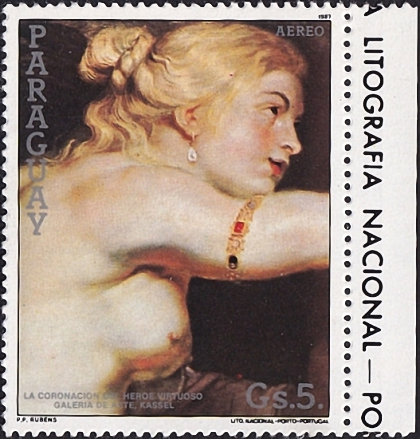 Парагвай 1987 год . Рубенс "Коронация добродетельной героини "