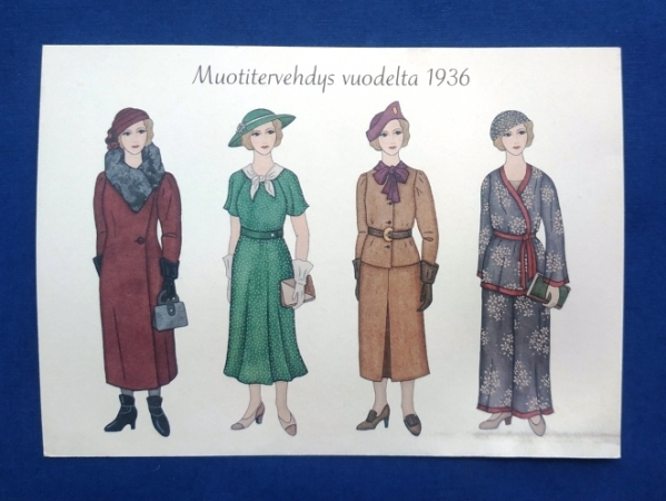 Финляндия Женская мода 1936 года