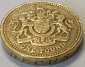 1 фунт Великобритании 1983 год - Королевский герб, Елизавета II; _204_ - вид 2