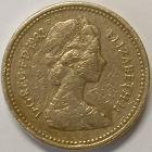 1 фунт Великобритании 1983 год - Королевский герб, Елизавета II; _204_