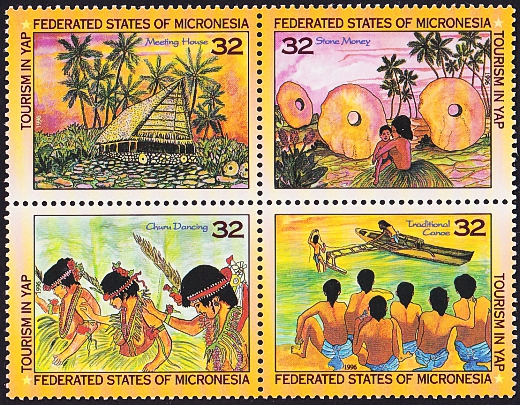 Микронезия 1996 год .Туризм . Сцепка . Каталог 3,40 £