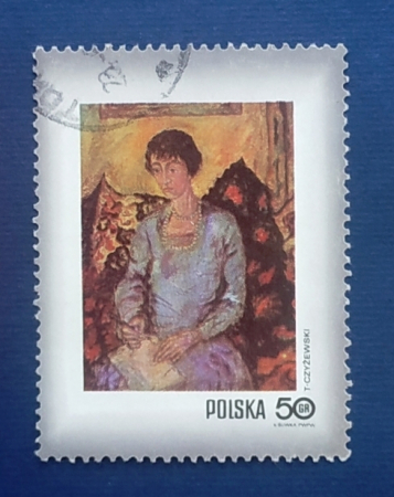 Польша 1971 Титус Чижевский Женщина с книгой Sc# 1840 Used