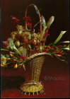 Открытка СССР 1990 г. 8 марта, цветы, корзина, фото В. Шепелева ДМПК чистая К001