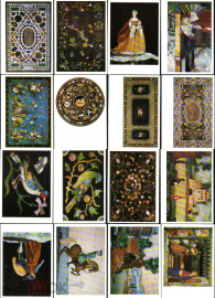 Набор открыток 1974г. Флорентийская мозаика, Государственный Эрмитаж 16 шт без обложки