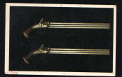 Открытка СССР 1988 Пистолеты ( пара ) с кремневыми замками , четырехствольные . Нидерланды .