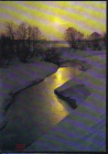 Открытка СССР 1986 г. Весенний пейзаж. Река, Лес, снег, зима фото. Сафоновой чистая