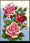 Открытка Россия 1993 г. Букет цветов, розы худ А. Толмачев ДМПК чистая К002