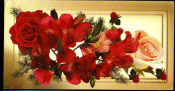 Открытка Россия 2004 г. Пздравляю, розы, цветы, прошла почту Торуг Ставрополь