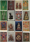 Набор открыток СССР 1972 г. Божества, боги, идолы, восток, буддизм, без обложки 16 штук