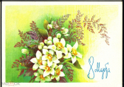 Открытка СССР 1990 г. 8 марта, цветы, букет худ. В. Дергилева ДМПК чистая К001