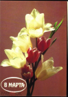 Открытка Россия 1994 г. 8 марта, цветы, тюльпаны фото. Агладзе ДМПК чистая К002