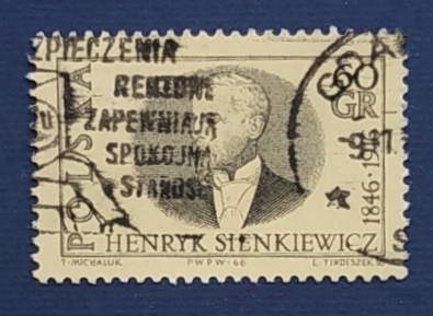 Польша 1966 Генрик Сенкевич Sc# 1404 Used