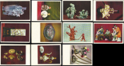 Набор открыток Китай 1962 г. Ремесла Пекина, творчество, промыслы 12 шт полный без обложки