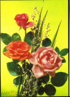 Открытка СССР 1991 г. Букет, цветы, розы, фото И. Дергилева ДМПК чистая К001