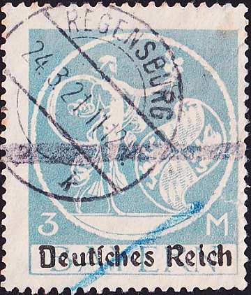 Германия , рейх . 1920 год . Герб . Каталог 14 £