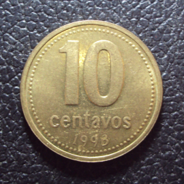 Аргентина 10 сентаво 1993 год.