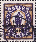 Германия , рейх . 1920 год . Баварские марки с надписью 
