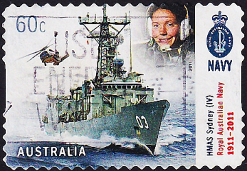 Австралия 2011 год . Столетие Королевского флота Австралии . Каталог 1,75 £.