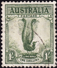 Австралия 1956 год . Лирохвост . Каталог 1,25 £. (2)
