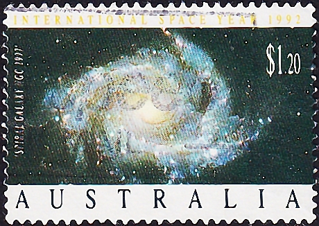Австралия 1992 год . Спиральная галактика NGC 2997 . Каталог 2,0 €.