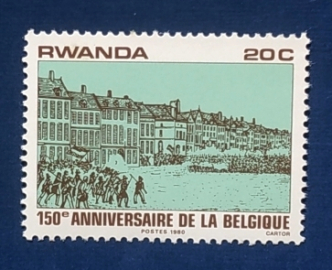 Руанда 1980 гравюры война Sc# 993 MNH