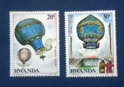 Руанда 1984 История воздухоплавания Sc# 1183, 1184 MNH