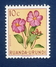 Руанда-Урунди 1953 Цветы Sc# 114 MNH