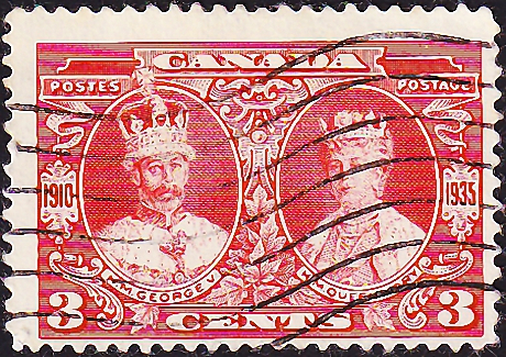 Канада 1935 год . King George V and Queen Mary 3 с. Каталог 2,25 £. (2)