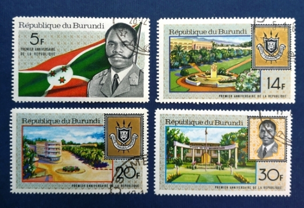 Бурунди 1967 Мишель Мичомберо Годовщина республики Sc# 218-221 Used
