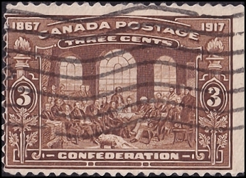 Канада 1917 год . 50-летие Конфедерации 1867-1917 . Каталог 4,25 £. (2)