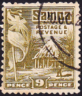 Самоа 1921 год . Самоанская хижина 9p . Каталог 40,0 €. 