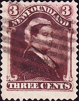 Ньюфаундленд 1896 год . Queen Victoria , 3 с . Каталог 95 £ . (4) 