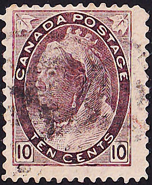 Канада 1898 год . Queen Victoria 10 c . Каталог 18,0 £. (1)