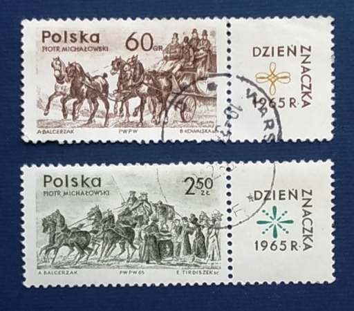 Польша 1965 День печати Sc# 1363, 1364 Used