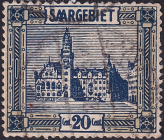  Германия , СААР 1922 год . Ратуша, Саарбрюккен 20 c . Каталог 0,55 £.
