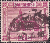  Германия , СААР 1922 год . Ратуша, Саарбрюккен 25 c . Каталог 0,55 £.