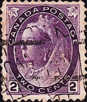Канада 1897 год . Queen Victoria 2 с . Каталог 2,0 £. (3)