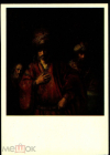 Открытка СССР 1978 г. Картина Давид и Урия худ. Рембрандт ван Рейн живопись, чистая К004-3