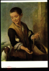 Открытка СССР 1960-е г. Картина Мальчик с собакой худ. Бартоломе Эстебан Мурильо чистая К004-5
