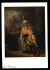 Открытка СССР 1960-е г. Картина Давид и Ионафан худ. Рембрандт живопись, чистая К004-3