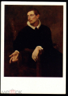 Открытка СССР 1962 г. Картина Мужской портрет худ. Антонис ван Дейк живопись, подписана К004-5