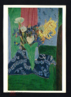 Открытка СССР 1970 г. Картина Голубая ваза с цветами на синей скатерти худ. Анри Матисс чист К004-2