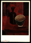 Открытка СССР 1970-е г. Картина Зеленая миска и черная бутылка худ. Пабло Пикассо , чистая К004-2