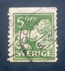 Швеция 1925 Лев Герб Sc# 116 Used