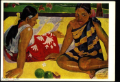 Открытка ГДР 1957 г. Картина Две девушки с Таити худ. Поль Гоген живопись, чистая К004-5