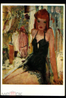 Открытка ГДР 1957 г. Картина Девушка из цирка худ. Б. Хеллер живопись, чистая К004-5